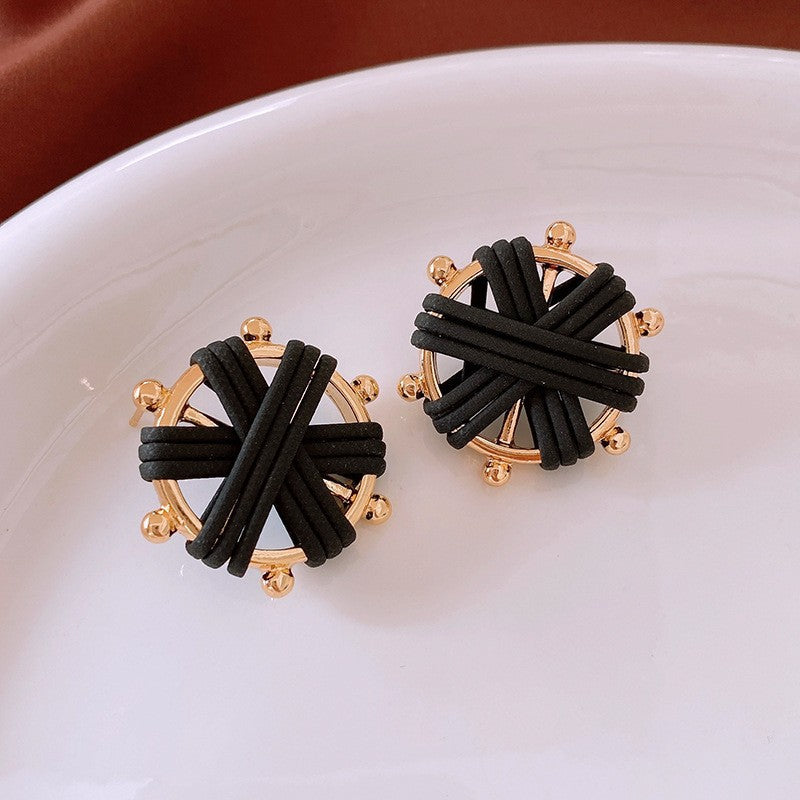 Sier Pearl Flower Temperamental Niche High-grade Earrings