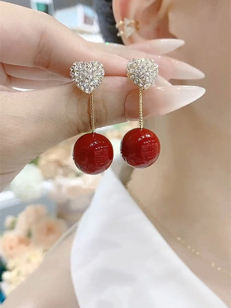 For Pearl Diamond Love Heart Sier Trendy Rings