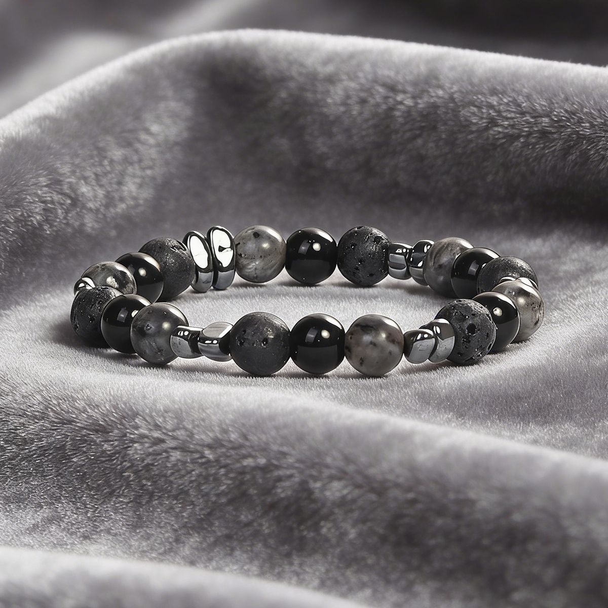 Beaded Volcanic Rock Natural Glitter Handmade Bracelets