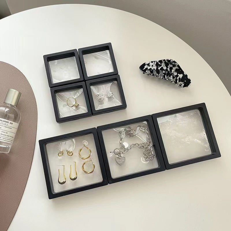 Box Transparent Film Ear Portable Clip Necklaces