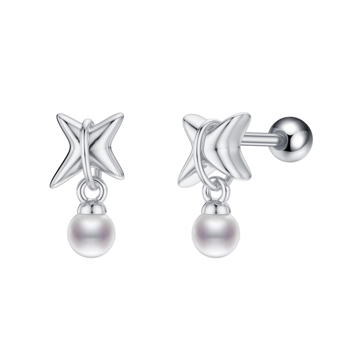 Ear Bone Female Needle Screw Twist Rings