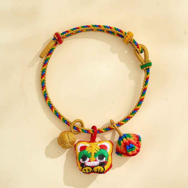 Dragon Boat Festival Colorful Rope Carrying Strap Handmade Braided Adult Bracelet