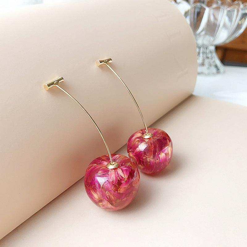 Sier Pearl Flower Temperamental Niche High-grade Earrings