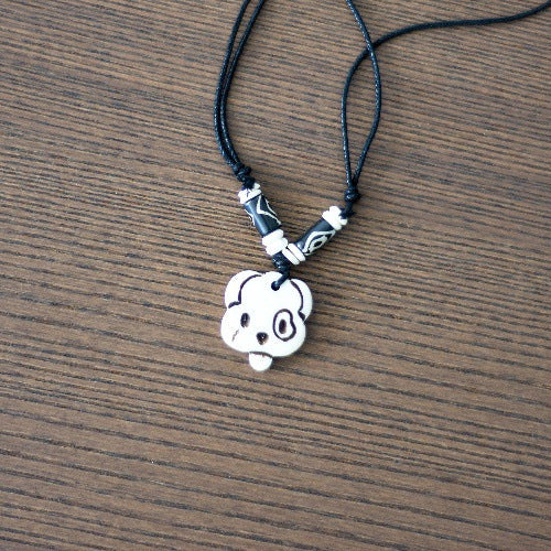 Nepal Yak Bone Hand Carved Six Pendant