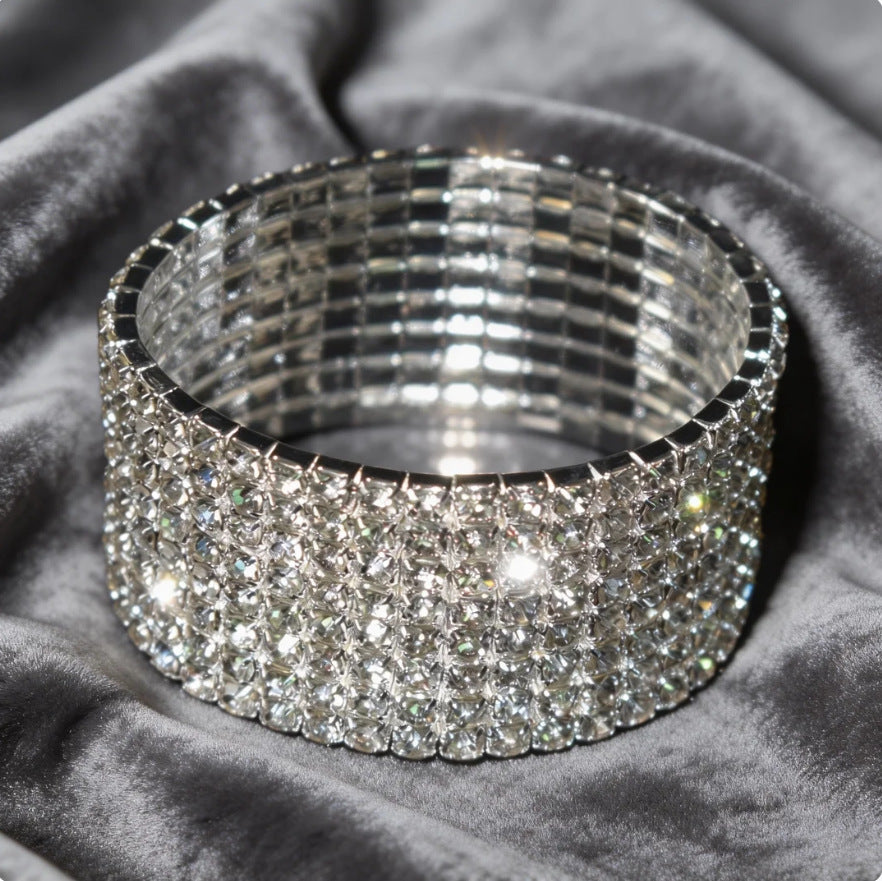 Fashion Bridal Zircon Shiny Rhinestone Wedding Formal Bracelets