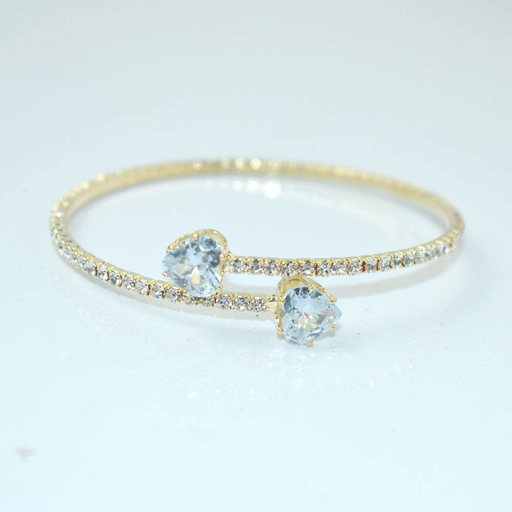 Popular Beam Neck Element Full Diamond Jewelry Set