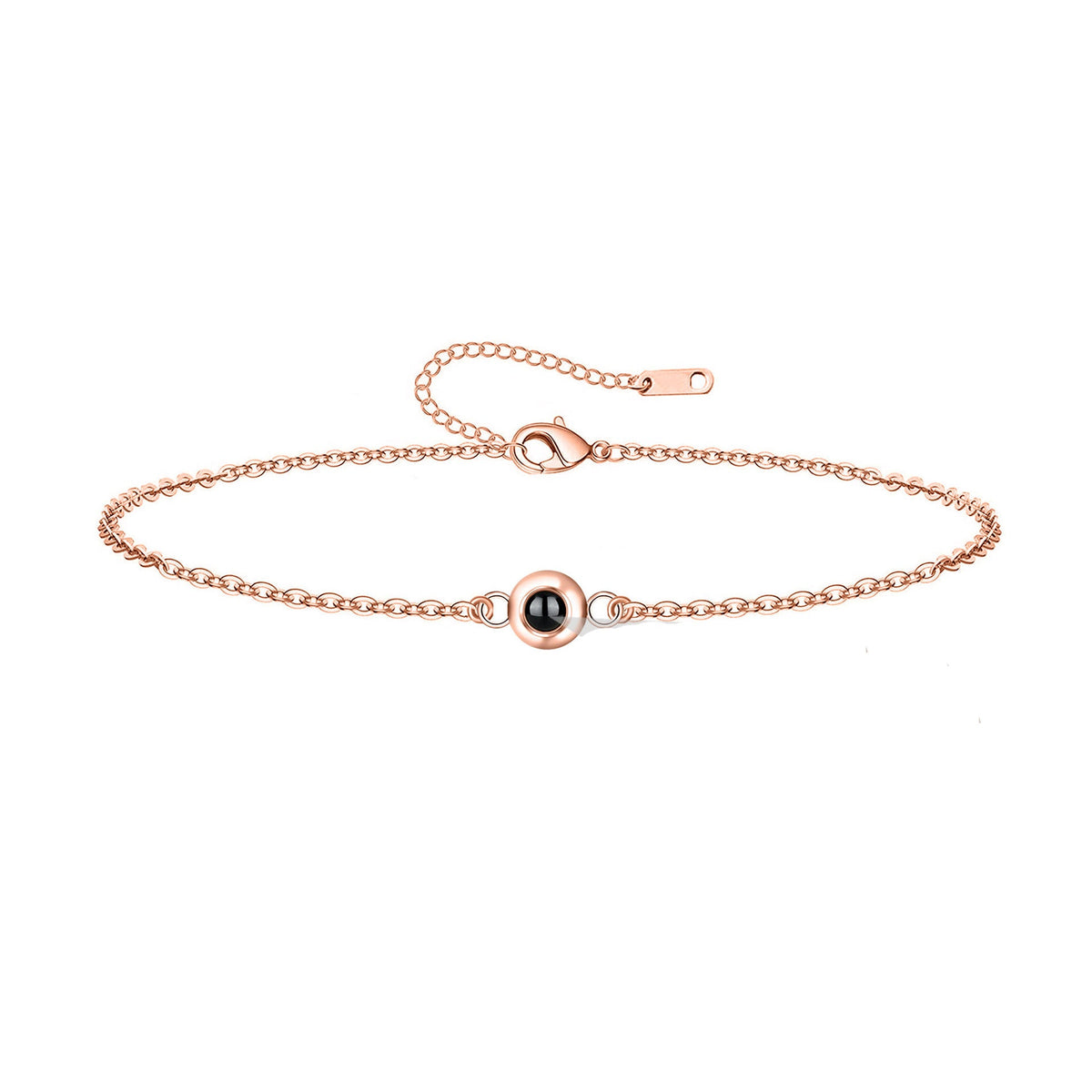 Women's & Men's Round Couple Projection One Pair Languages Bracelet