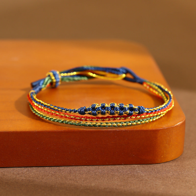 Dragon Boat Festival Colorful Rope Carrying Strap Handmade Braided Adult Bracelet