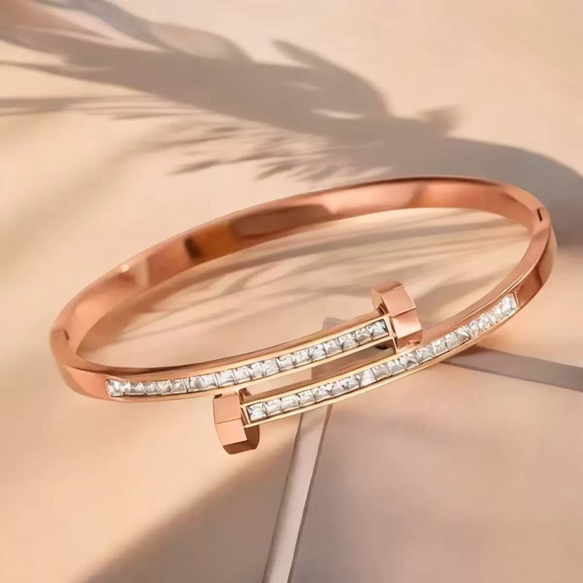 Steel Small Waist Light Luxury Stainless Female Niche Diamond Bracelets