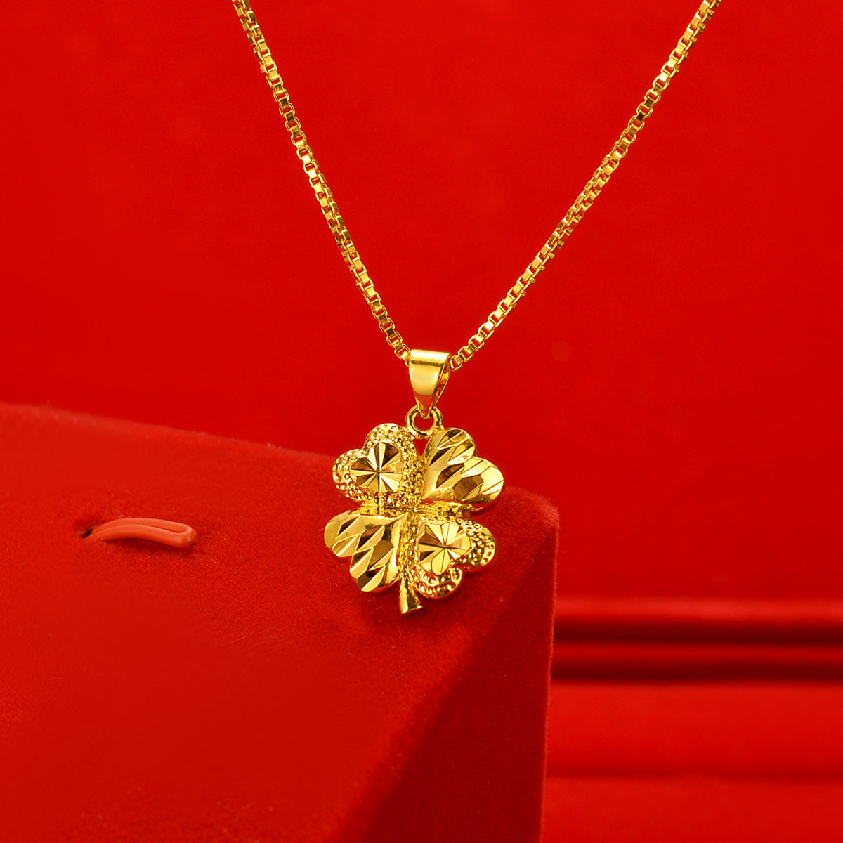 Women's Style Gold Shop Alluvial Love Abacus Lucky Bag Necklaces