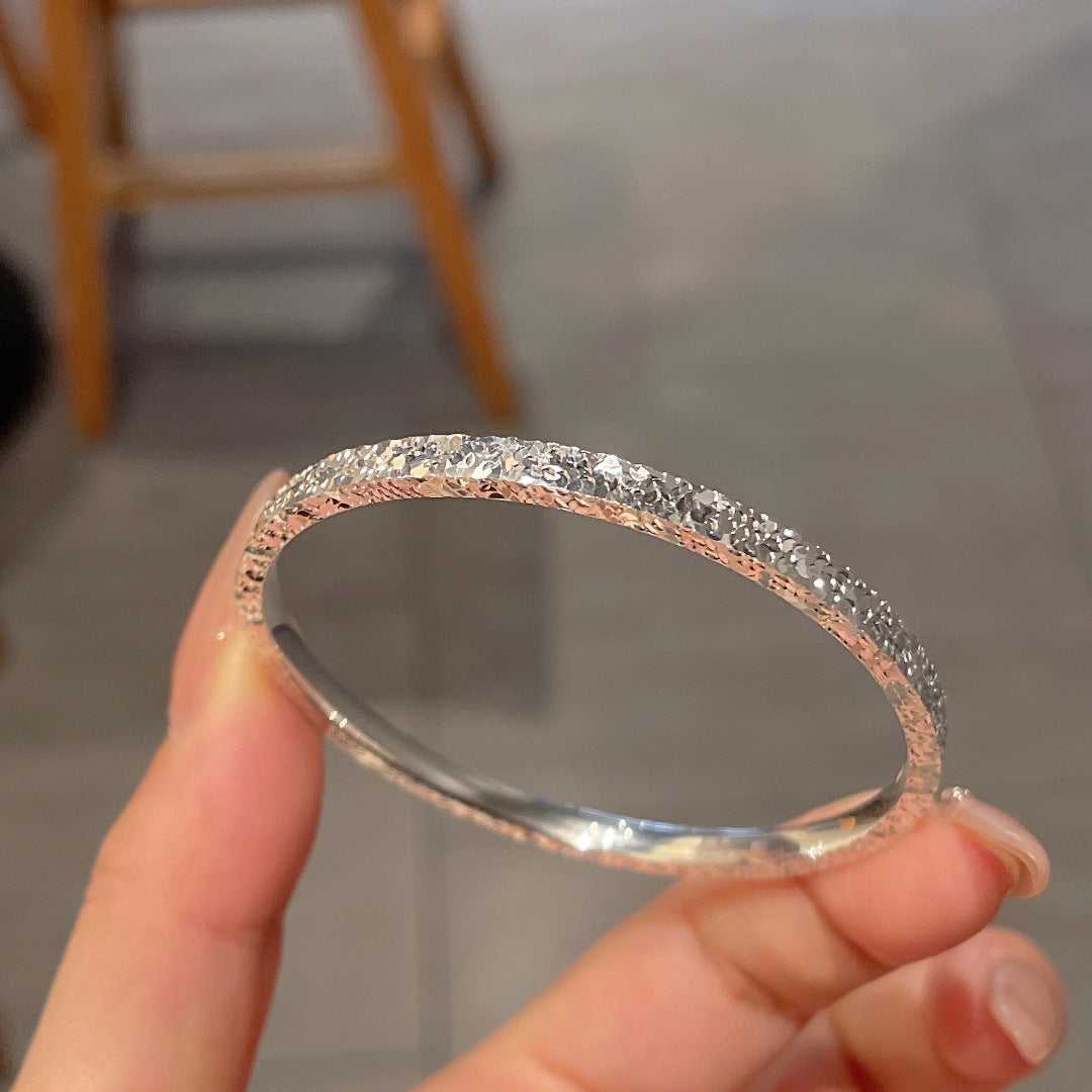 Mush Ice Pure Sier Design Solid Bracelets