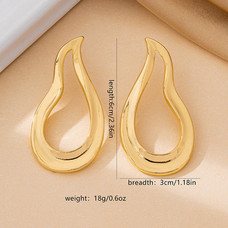Chinese Style Red Bow Purse Safety Lock Stud Earrings