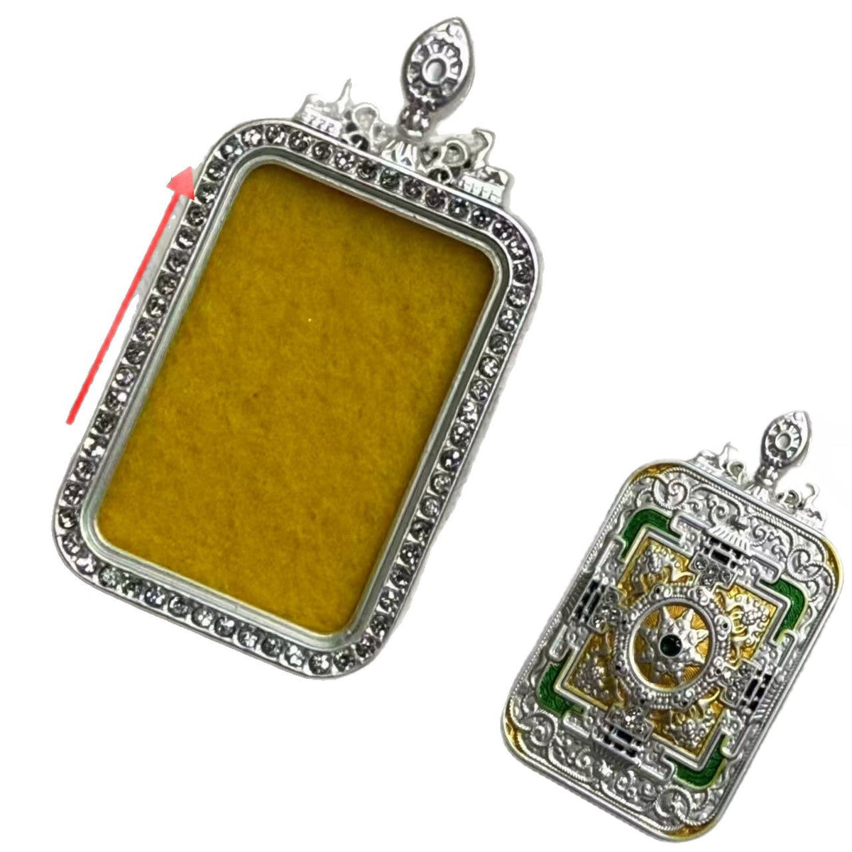 Crafts Jeweled Small Gold Bar Niche For Pendants