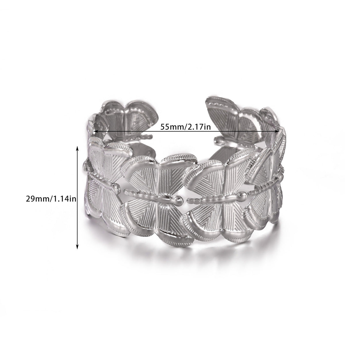Women's Minimalist Heart Irregular Metal Glossy Surface Bracelet