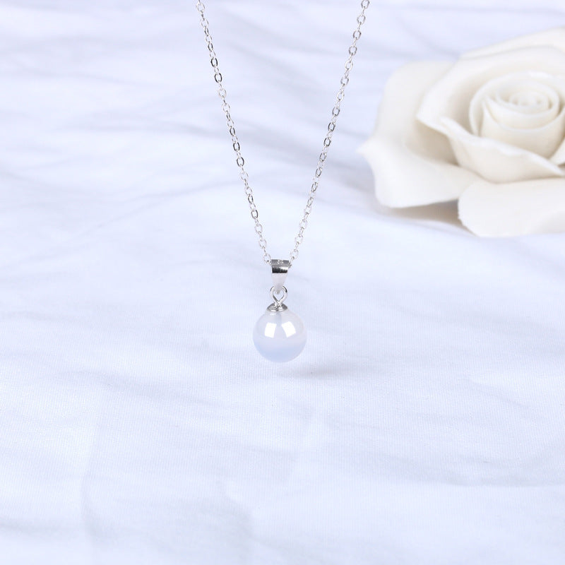 Retro Fashion Agate Ball Palace Style Emerald Pendants