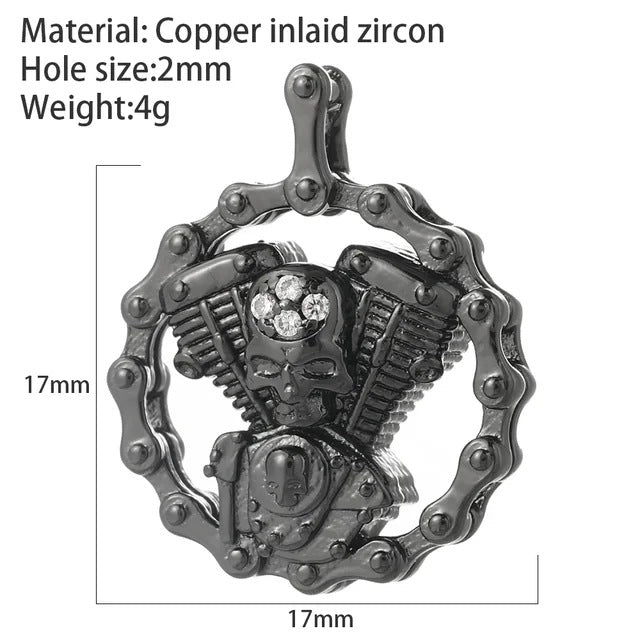 Organic Wind Three-dimensional Helmet Motorcycle Copper Pendant