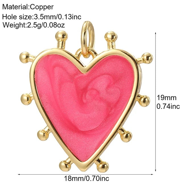 New Millennium Bohemian Heart-shaped Copper Universal Pendants