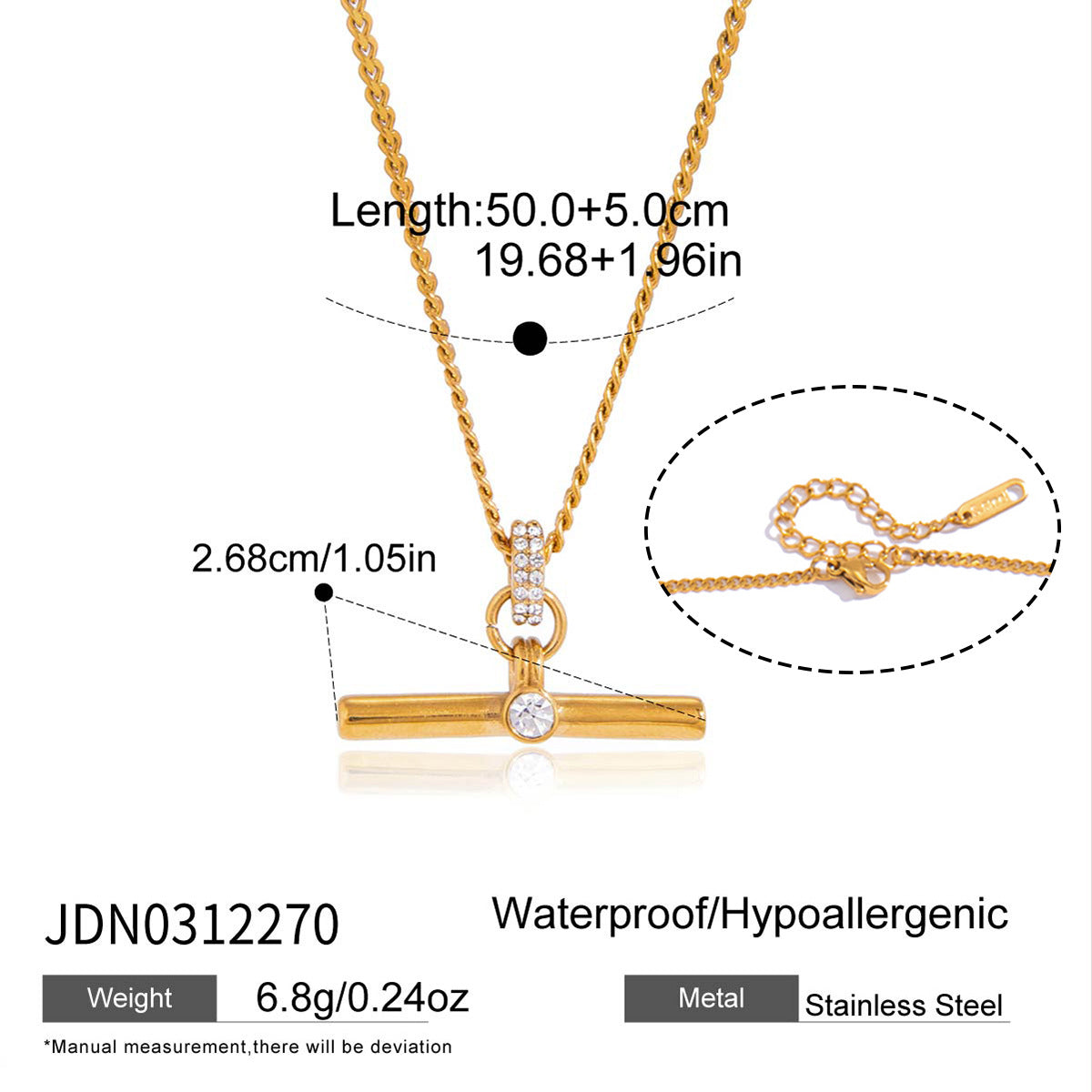 Titanium Steel Light Luxury Minority High-grade Jewelry Set
