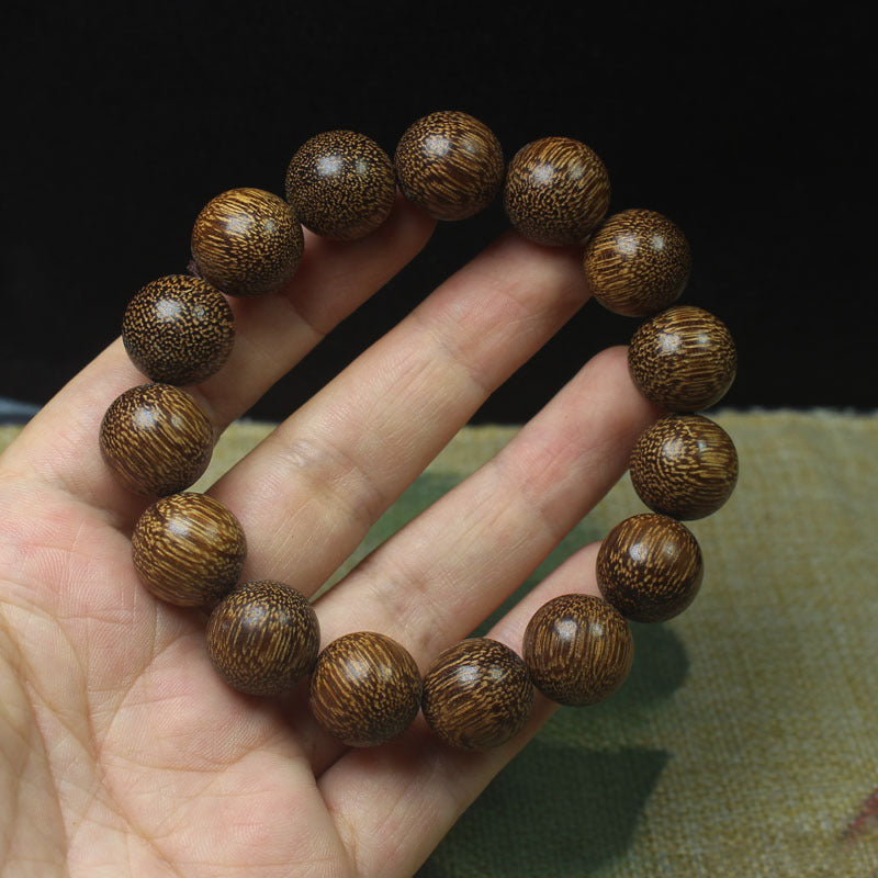Women's & Men's Natural Nan Agilawood Round Beads Buddha Bracelet