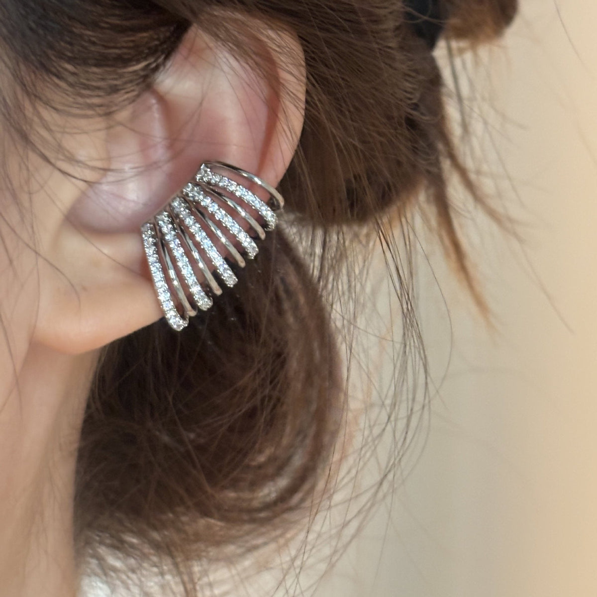 Real Gold Electroplated Zircon Korean Style Earrings