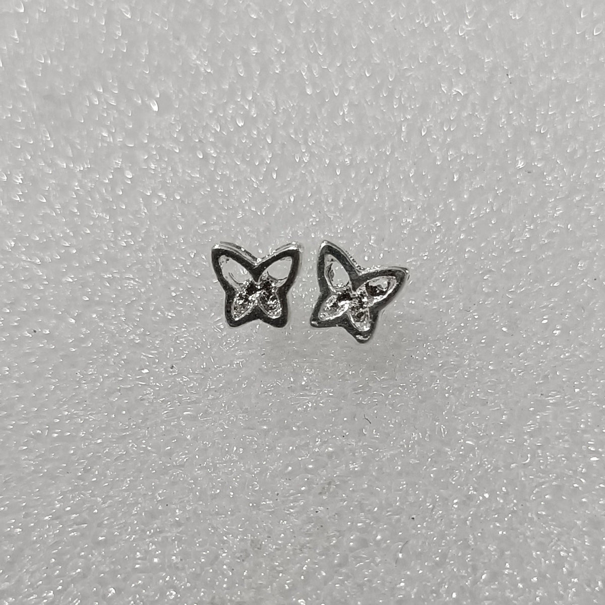High-grade Bow Small Sier-plated Geometric Korean Earrings