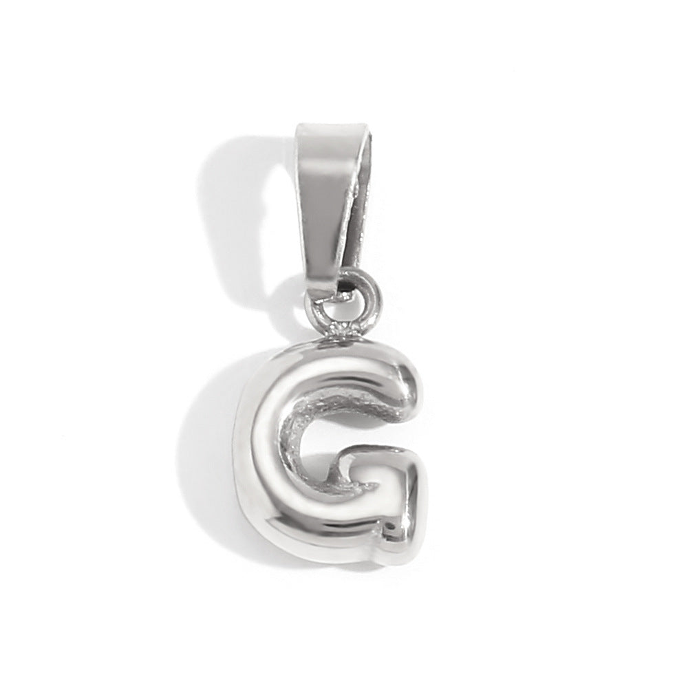 Bubble English Stainless Steel Gold Plated Pendant