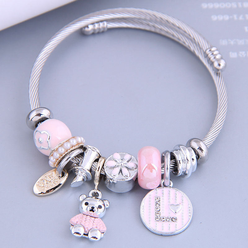 Charming Fashion Metal Cute Bear Temperament Bracelet