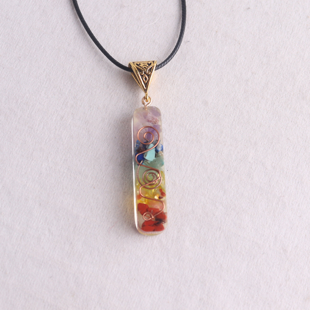 Beautiful Classy Natural Gravel Synthetic Crystal Pendant