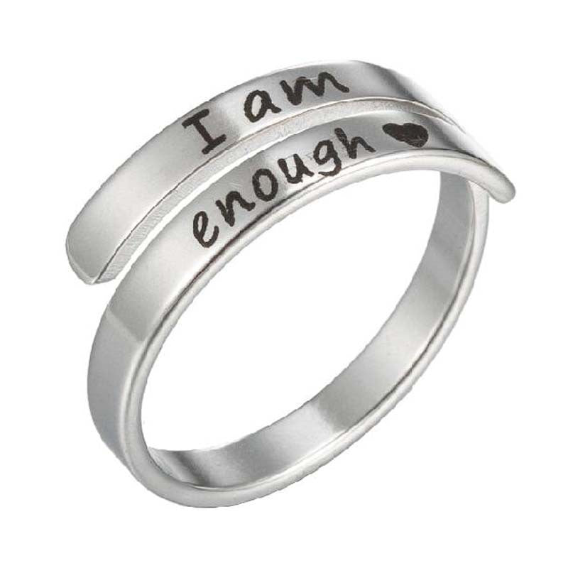 Korean Style Stainless Steel Letters Niche Retro Distressed English Double Bracelets