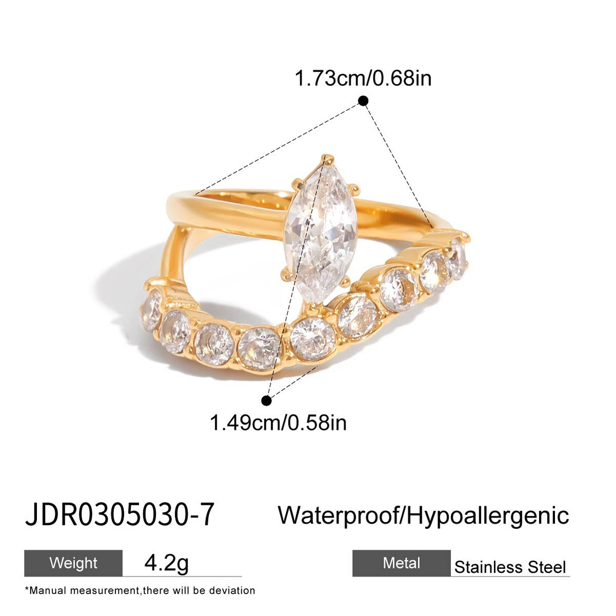 Titanium Steel Zircon Niche High-grade Imitation Diamond Can't Stop Color Rings
