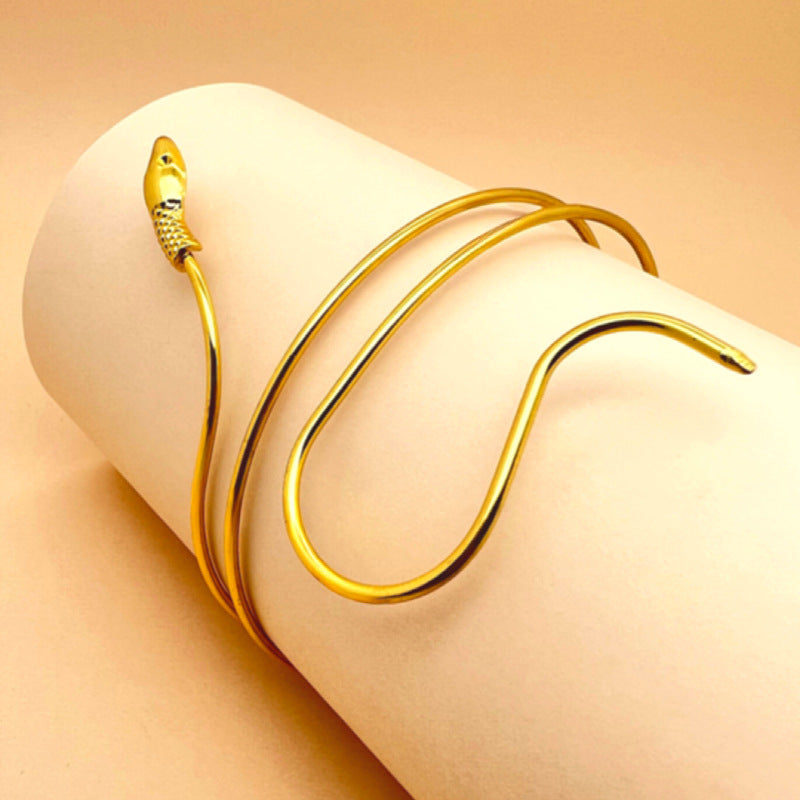 Exaggerated Snake-shaped Export Retro Fashion Twisted Winding Alloy Animal Bracelet