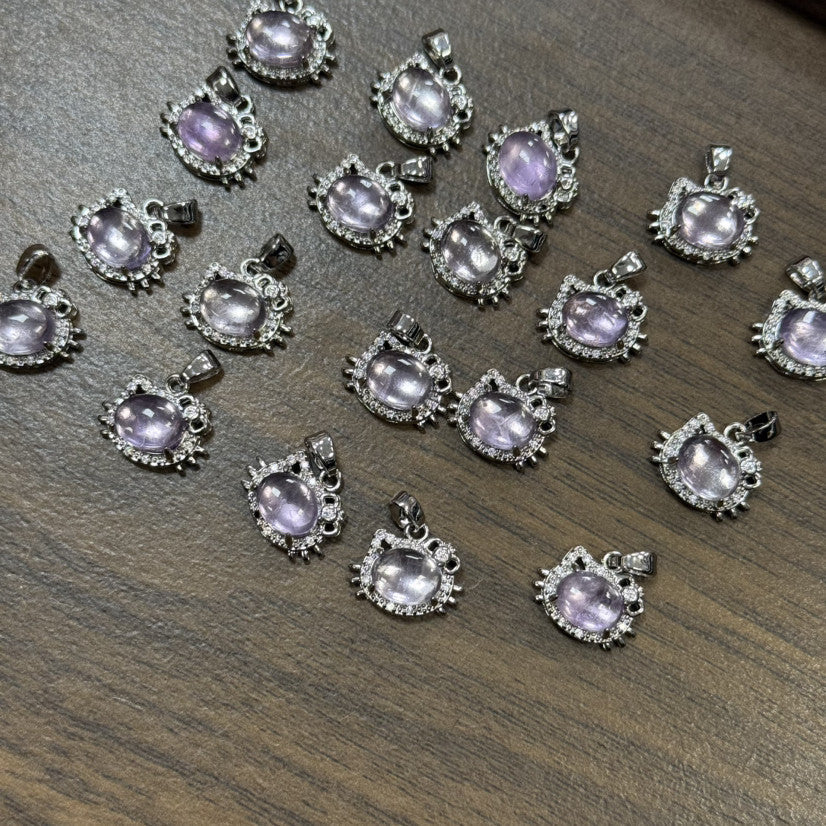 Women's Aquamarine Amethyst Fashionable Colorful Full Diamond Necklaces