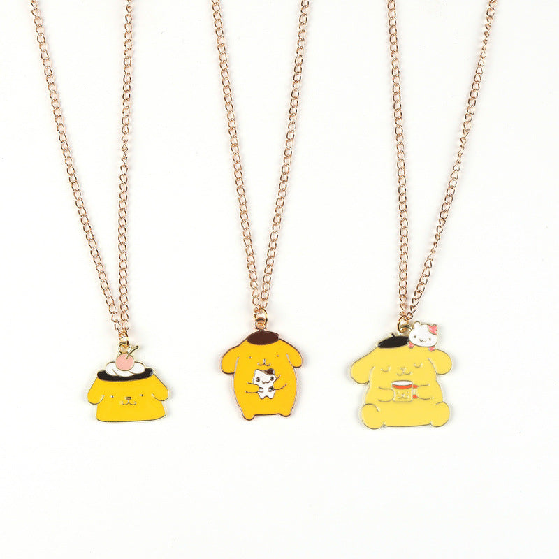 Purin Korean Style Simple Cartoon Couple Necklaces