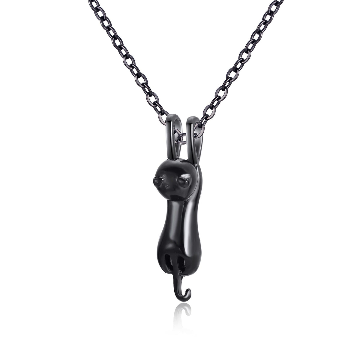 Kitten Perfume Bottle Stainless Steel Titanium Animal Memorial Cremains Design Necklaces