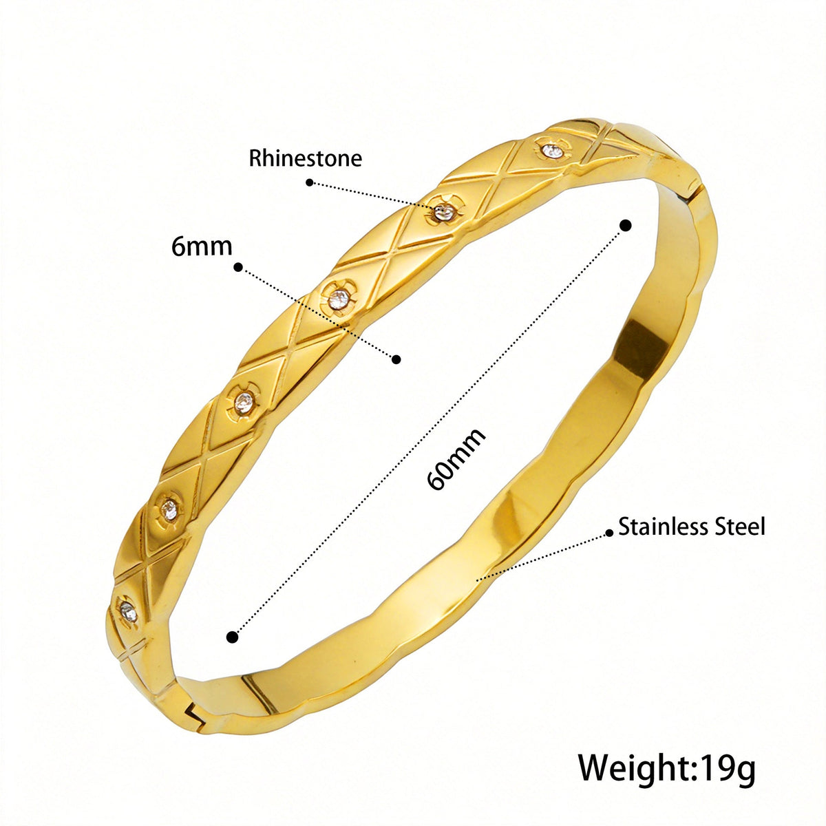 Open Stainless Steel Hydraulic Light Luxury High-grade Exaggerated Design Sense Bracelets