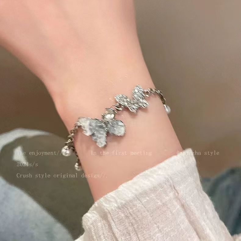 Style National Fashion Butterfly Beaded Female Good-looking Niche Bracelet