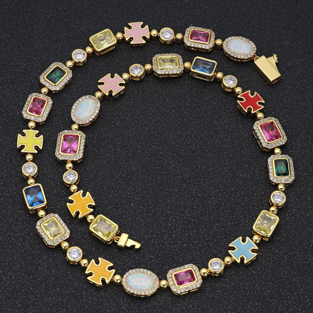 Women's & Men's Hop Color Gem High-grade Necklaces