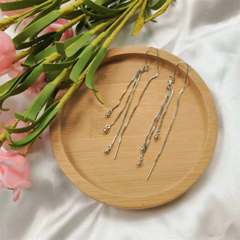 Women's Fashion Long Tassel Drop-shaped Niche High Sense Temperament Rings