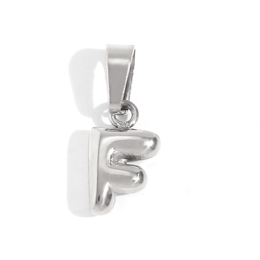Bubble English Stainless Steel Gold Plated Pendant