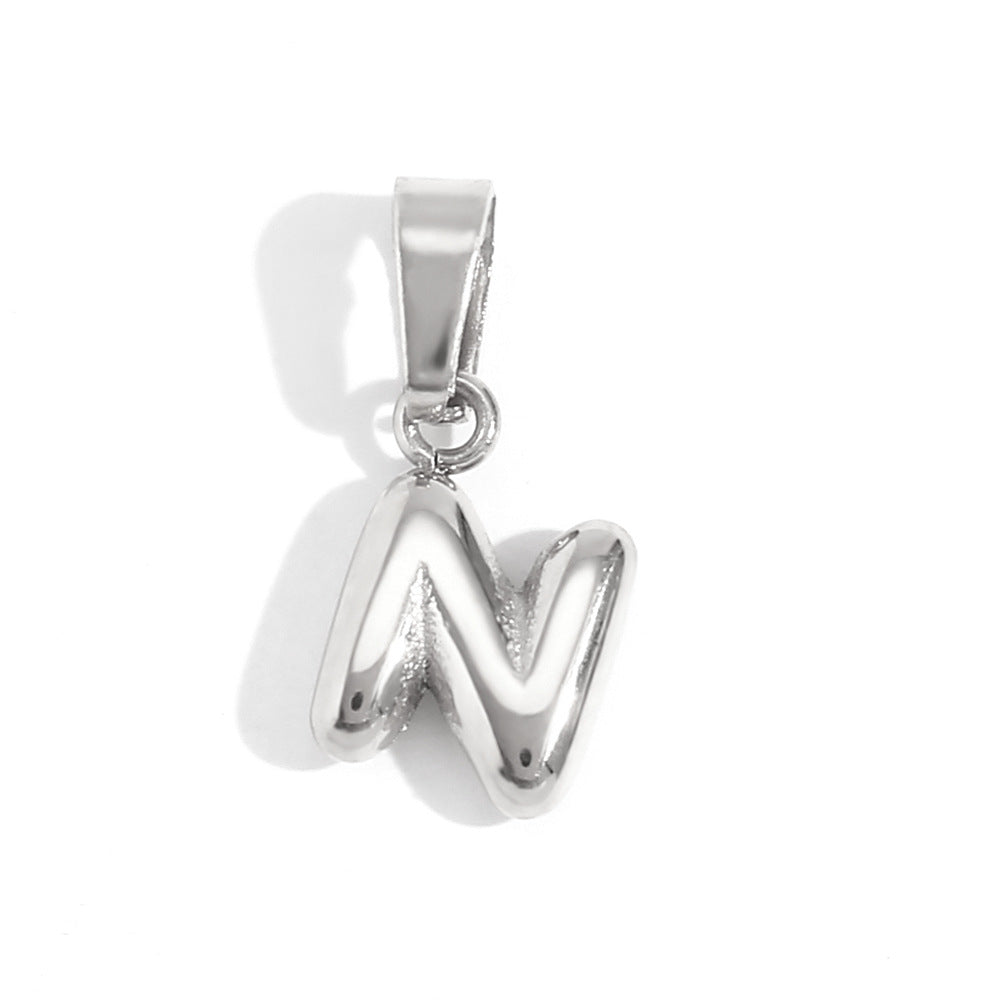 Bubble English Stainless Steel Gold Plated Pendant