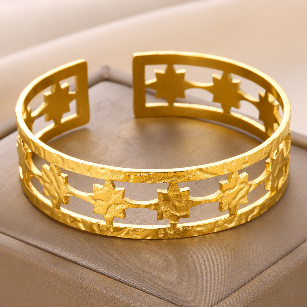 Adjustable Stainless Female Exaggerated High Sense Bracelet