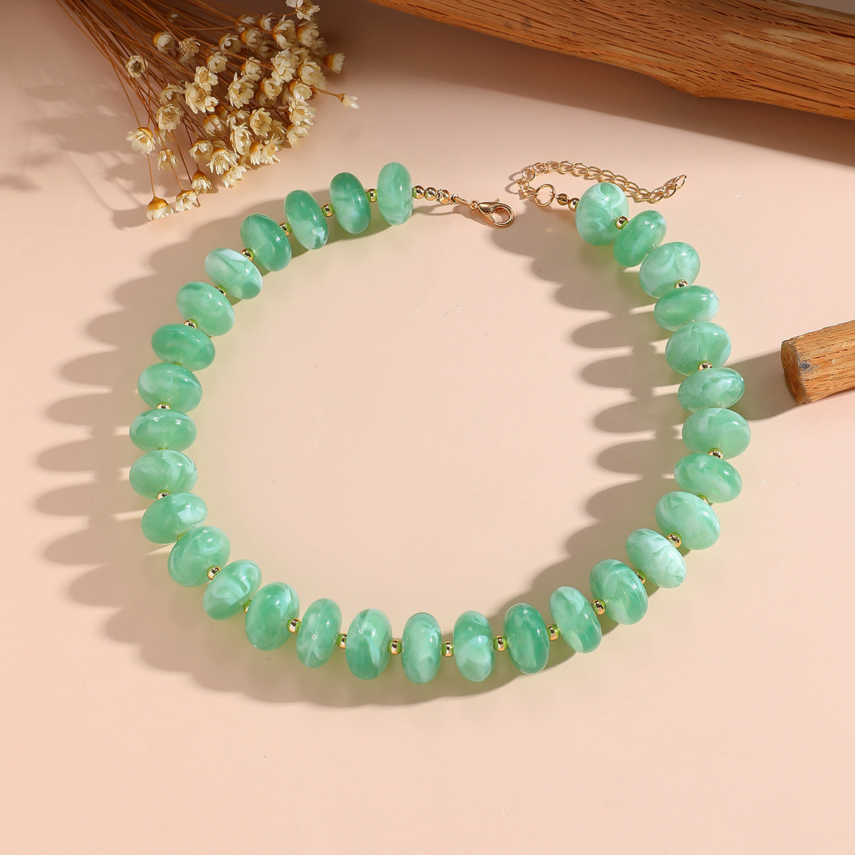Women's Beaded Vintage Ethnic Style Niche Design Twin Necklace
