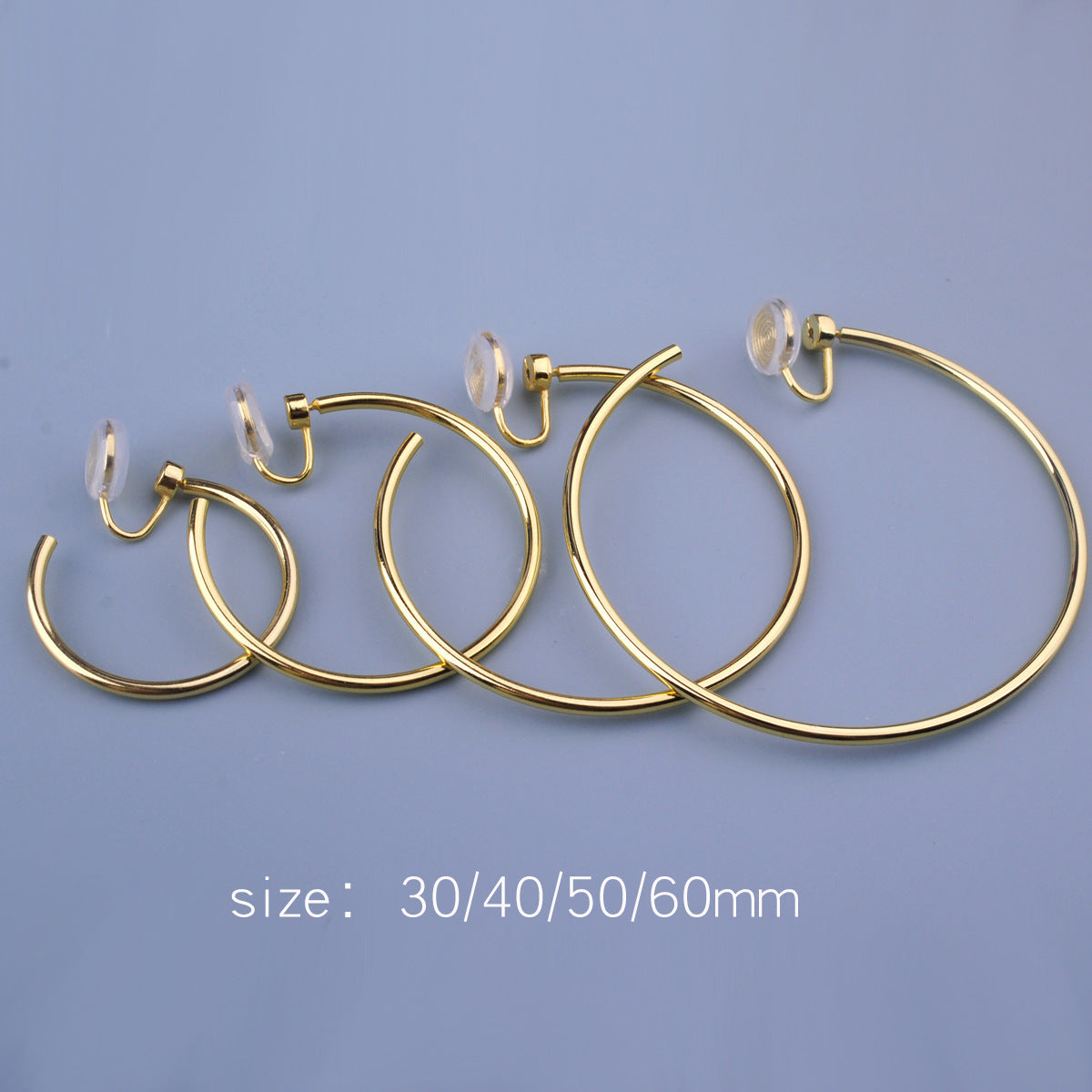Women's Simple Large Hoop Without Pierced Ears Mosquito Coil Can Shake Earrings