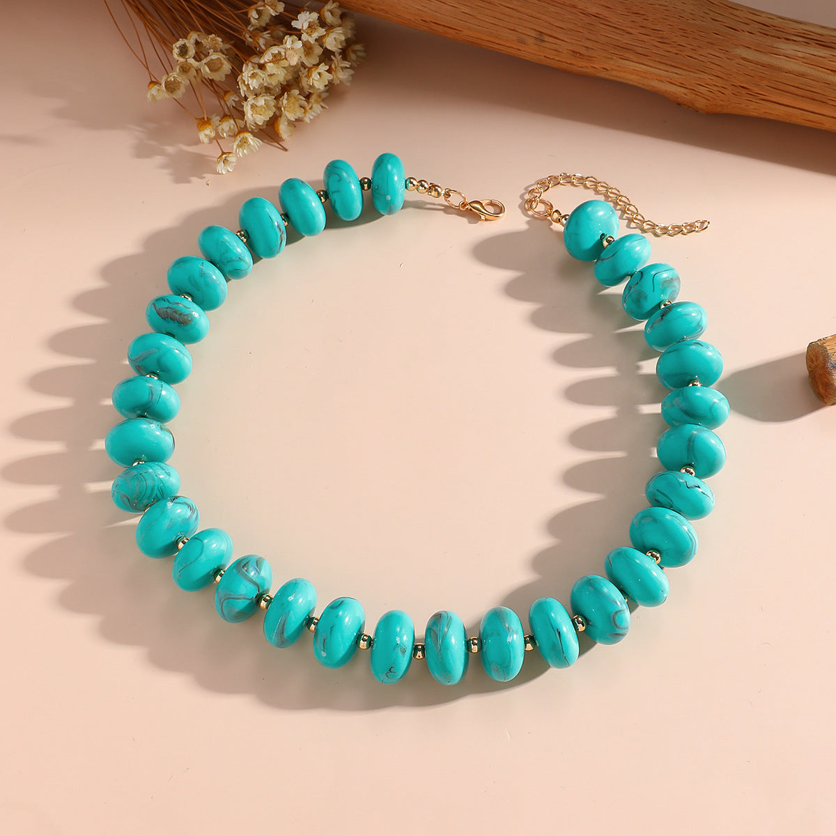 Women's Beaded Vintage Ethnic Style Niche Design Twin Necklace