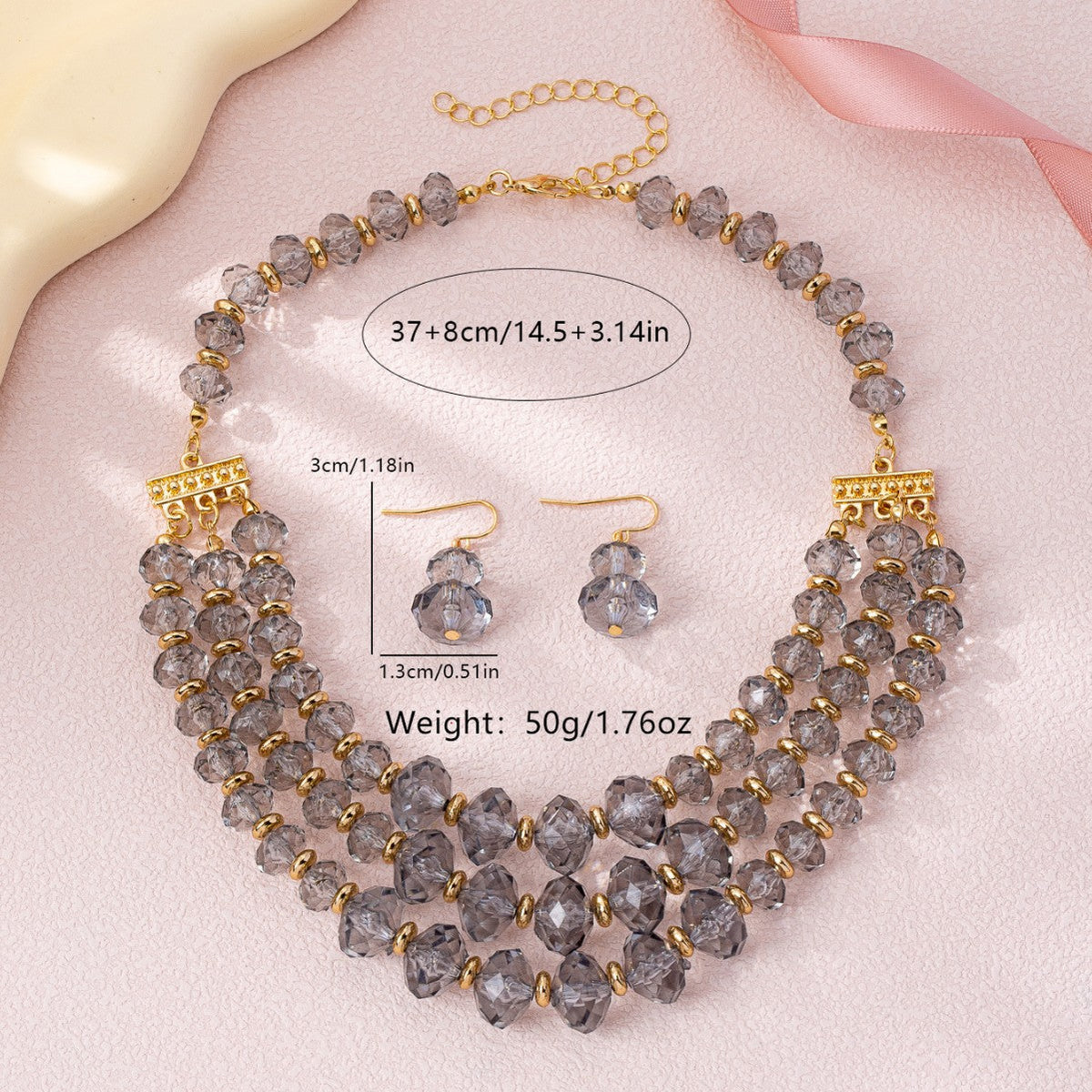 Women's Crystal Suite Retro Affordable Luxury Fashion Earrings