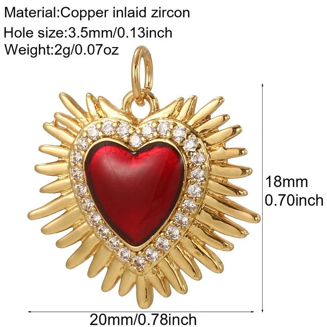 New Millennium Bohemian Heart-shaped Copper Universal Pendants