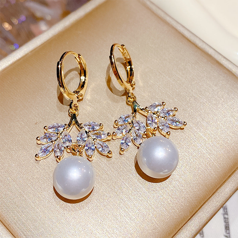 Flower Collection Real Gold Plating Quality Sweet Earrings