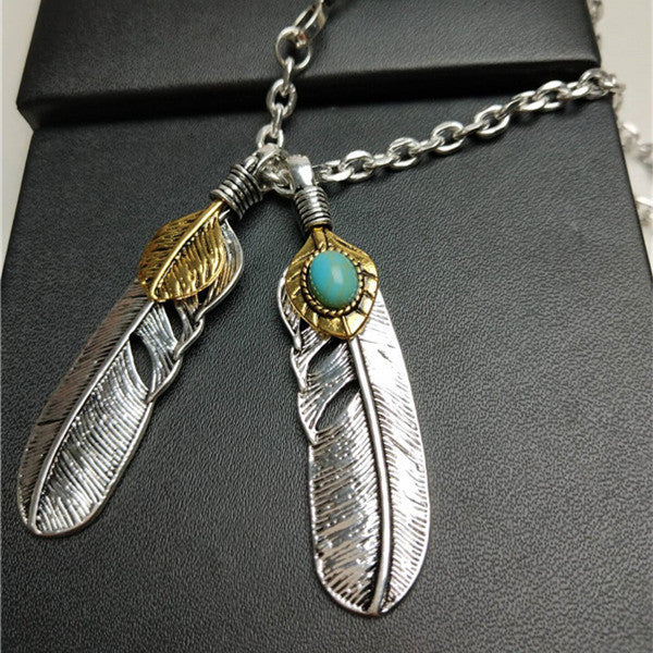 Women's & Men's Shawn Feather Sweater Chains Short Summer Clavicle Necklaces