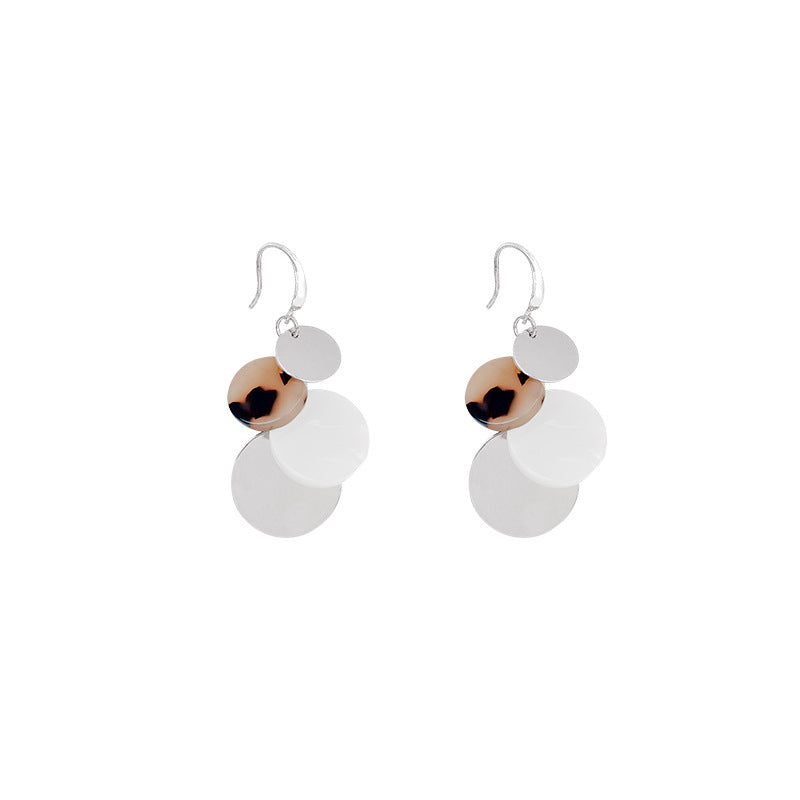 Women's Retro Geometric Round Ear Hook Niche High-grade Temperament Fashionable Earrings