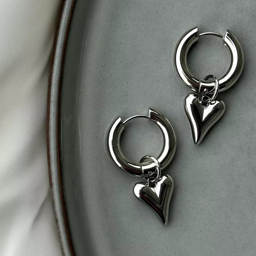 French Sweet Fashion Ear Detachable Trend Small Love Earrings